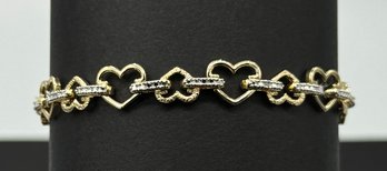 Interlocking Hearts - Sterling Silver Bracelet