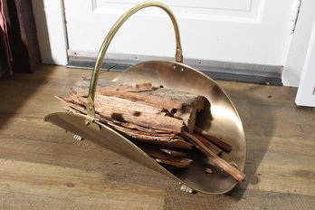 Brass Fireplace Log Holder