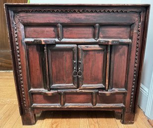 Antique 19th Century Chinese Solid Wood Chest Purchased In Korea With Certificate Of Authenticity