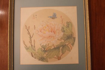 13x17 Asian Chrysanthemum Art Framed