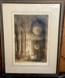 'RHEIMS CATHEDRAL'  Signed