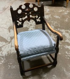 Antique Gothic Style Carved Arm Chair