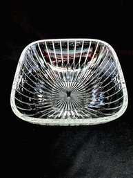 Stunning Unmarked Crystal Console Bowl