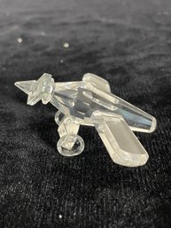 Glass Propeller Airplane Figurine