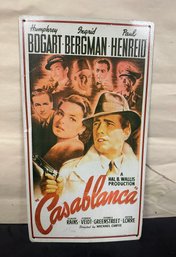 Casablanca Humphrey Bogart & Ingrid Bergman, Directed By Michael Curtiz - Metal Movie Poster     LP/WA-B