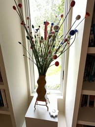 Faux Artistic Floral Vase