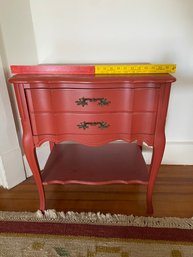 White Furniture Co Night Stand Single Drawer Bottom Shelf Painted Red 24x16x26.5