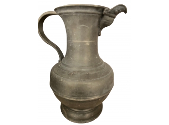 Large Antique Pewter Pitcher