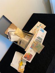 STAMP COLLECTION IN FILE BOX