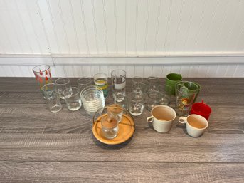 Lot Of Mid Century And Clear Glass