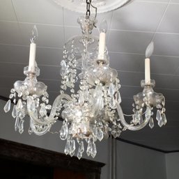 Beautiful Vintage Crystal Chandelier - Waterford Style - Working Order - Has Been Taken Down From Ceiling
