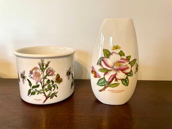 Portmeirion Botanic Garden Vase & Round Cachepot / Crock