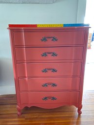 White Furniture Co Chest Dresser 5 Drawer Painted Red 38x20x48.5