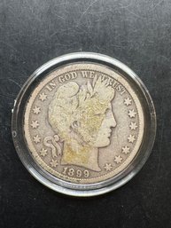 1899 Barber Silver Half Dollar