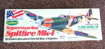 Guillow's Supermarine Spitfire Mk-1 Wood Model Kit Sealed In Box