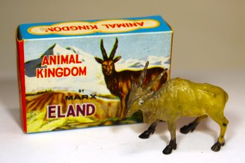 Vintage 'Animal Kingdom' By Marx Plastic Figure Of An Eland Original Box