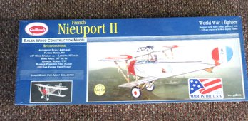 Guillow's French Nieuport II Wood Model Kit Sealed In Box