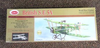 Guillow's British S.E. 5A Wood Model Kit Sealed In Box