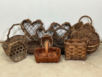 A Large Assortment Of Woven Baskets #1