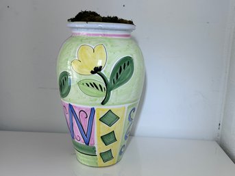 Large Colorful Ceramic Vase