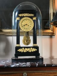 Spectacular Antique French Dome Clock - Beautiful Gilding - VERY Tall - Measures 24' Tall - A WOW PIECE !