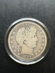 1899-O Barber Silver Half Dollar