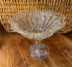 Vintage Cut Glass Compote