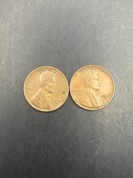 2 Wheat Pennies 1940-S, 1942-S