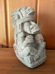 Mayan Carving - Seated Thinking Man