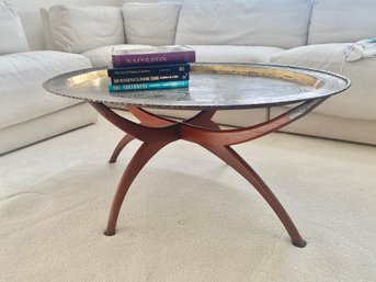 Vintage Mid Century Moroccan Tray Coffee Table