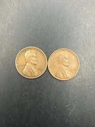 2 Wheat Pennies 1940-S, 1942-S