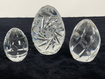3 Piece Glass Egg Collection