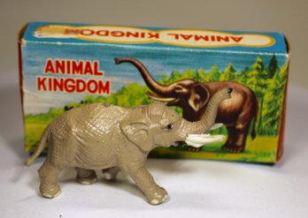 Another Plastic Figure Of An Elephant In Original Box 'Animal Kingdom' By Marx