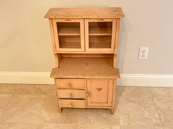 Antique Dusty Pink Miniature Cabinet