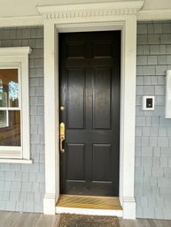 An 8' Metal Clad Entry Door With Jamb - Baldwin Brass Hardware