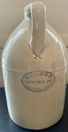 Antique Hayner Whiskey Stoneware Gallon Jug Dayton Ohio