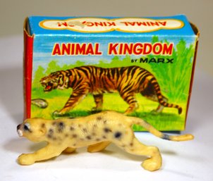 'animal Kingdom' By Marx Dime Store Plastic Toy Of A Tiger/leopard Original Box