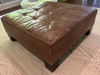 Mitchell Gold Leather Ottoman