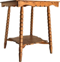 A Mid-19th Century Turned Pine Parlor Or Side Table