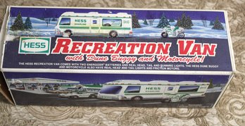 Hess Recreation Van With Dune Buggy, And Motorcycle Brand New In Box