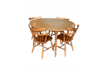 Ethan Allen Solid Maple And/or Birch Table And Chairs