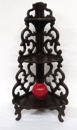 Victorian Era Hanging Mahogany Corner Shelf