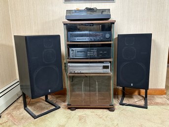 An Awesome Yamaha Natural Sound Stereo Rack System In Cabinet