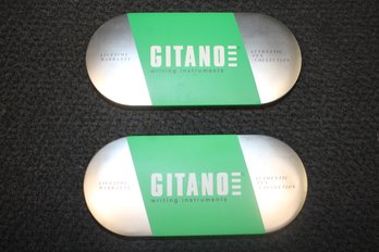 Pair Of New In Cases Gitano Authentic Pen Collection