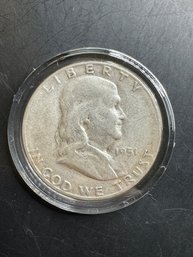 1951-S Benjamin Franklin Silver Half Dollar