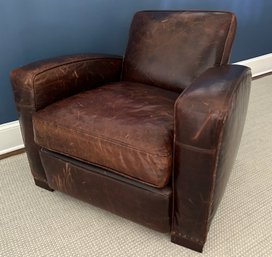 Restoration Hardware Leather Club Chair