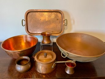 Selection Of Copper Serveware