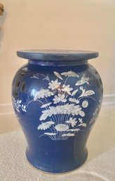 Chinese Blue Porcelain Planter Stand With