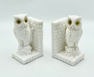 Vintage Italian Owl Bookends By Lucchesi