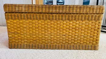 Wicker Chest With Glass Top